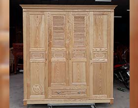 Tủ áo gỗ sồi chớp 4C - SP155
